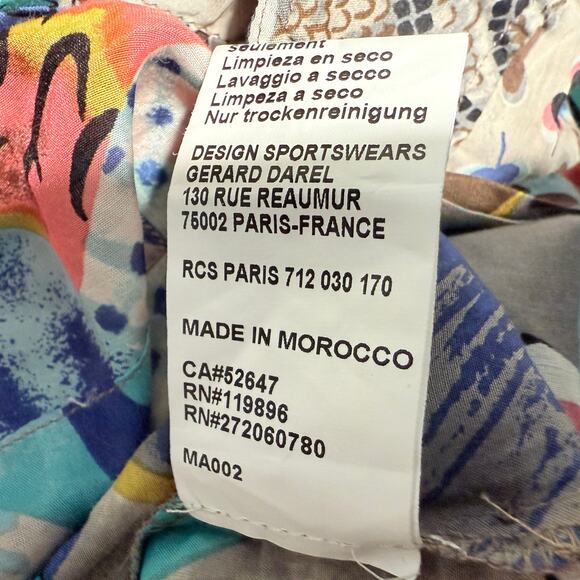 Gerard Darel Shirt Tunic Dress Size 8 Abstract Patchwork Print Silk Cotton - Picture 11 of 13